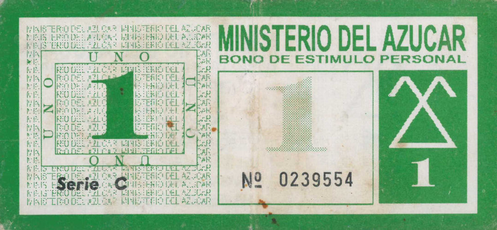 1 Peso 1997-1998 MINAZ Bono de estimulo personal