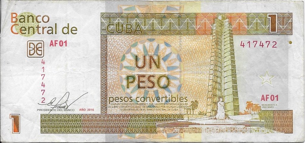 1 Peso CUC 2016