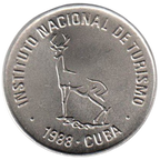1c 1988 Intur -  Números Arabigos - Venado