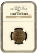 20C 1915 NGC MS61 - HIGH RELIEF FINE REEDS