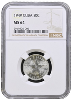 20C 1949 NGC MS64