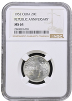 20C 1952 NGC MS64