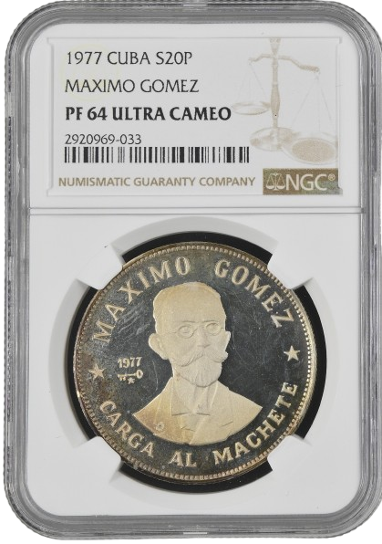 20P 1977 - Maximo Gomez - NGC PF64