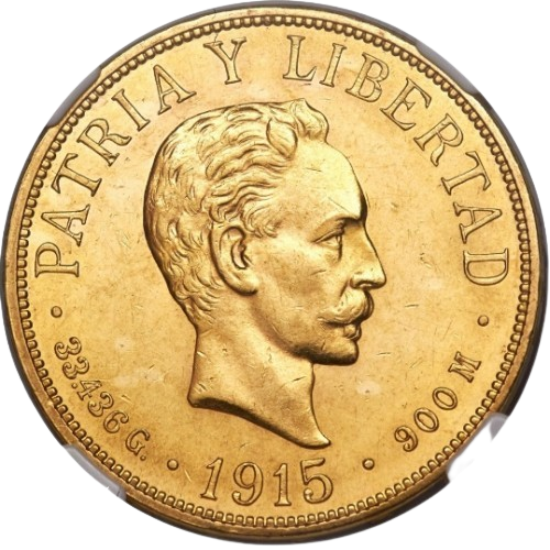 20 Pesos Oro 1915