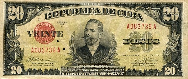 20 Pesos 1936 A