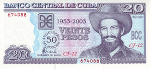 20 Pesos 2003 - 50 Aniversario del Moncada