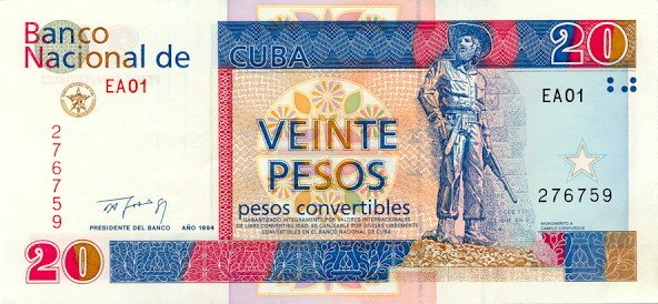 20 Pesos CUC 1994