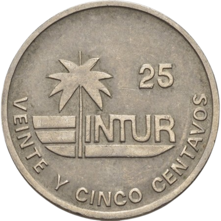 25 Centavos 1989 Intur - No magnética