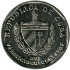 25 Centavos CUC 2002