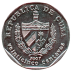 25 Centavos CUC 2007
