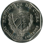 25 Centavos CUC 2018