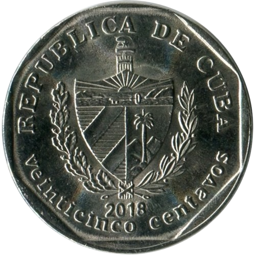 25 Centavos CUC 2018