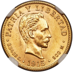 2 Pesos Oro 1915