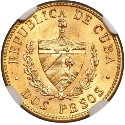 2 Pesos Oro 1915