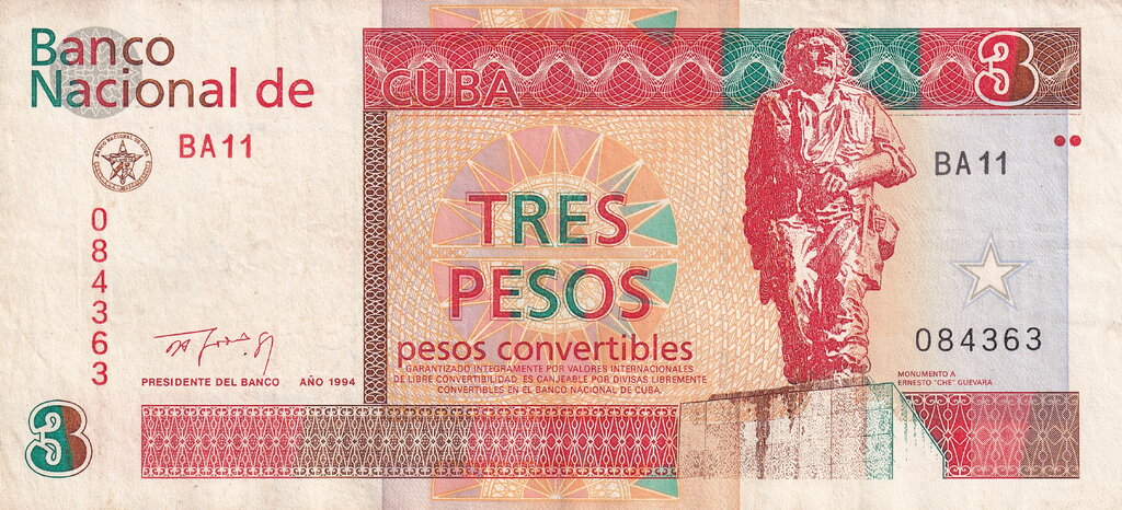3 Pesos CUC 1994