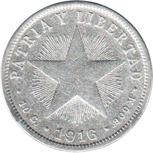 40 Centavos 1916 - Key Date