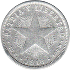 40 Centavos 1916 - Key Date