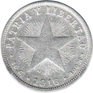 40 Centavos 1916 - Key Date