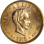 4 Pesos Oro 1915