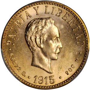 4 Pesos Oro 1915
