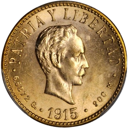 4 Pesos Oro 1915