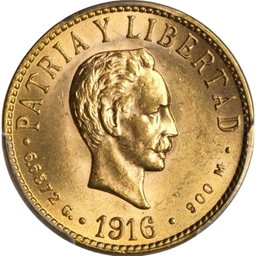 4 Pesos Oro 1916