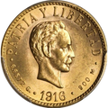 4 Pesos Oro 1916