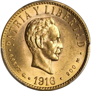 4 Pesos Oro 1916