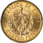 4 Pesos Oro 1916