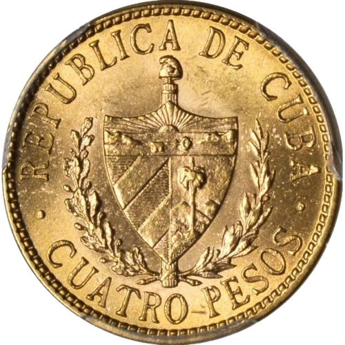 4 Pesos Oro 1916