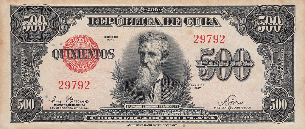 500 Pesos 1947