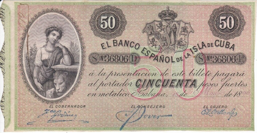 50 Pesos 1896