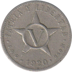5 Centavos 1920 - Sin punto despues de la G