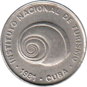 5 Centavos 1981 Intur - Denominación CON número 5 - Alineacion moneda