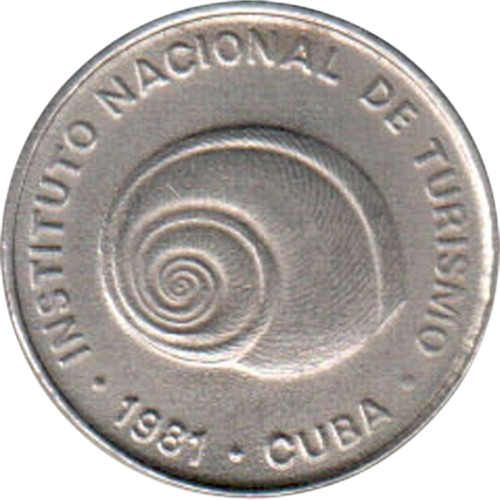 5 Centavos 1981 Intur - Denominación CON número 5 - Alineacion moneda