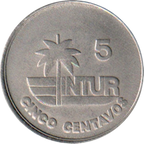 5 Centavos 1981 Intur - Denominación CON número 5 - Alineacion moneda