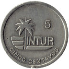 5 Centavos 1989 Intur - Magnético