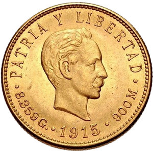 5 Pesos Oro 1915