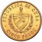 5 Pesos Oro 1916