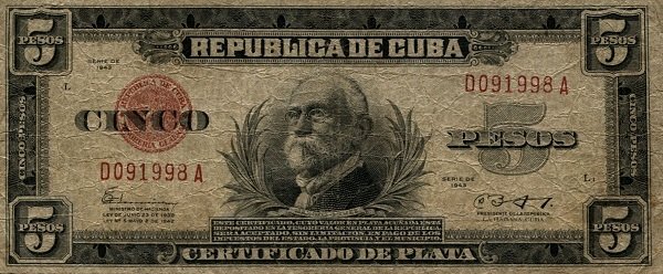 5 Pesos 1943