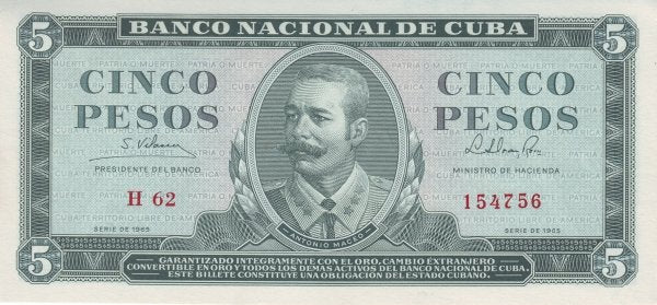 5 Pesos 1965