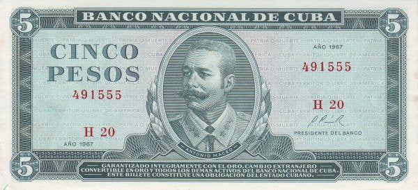 5 Pesos 1967