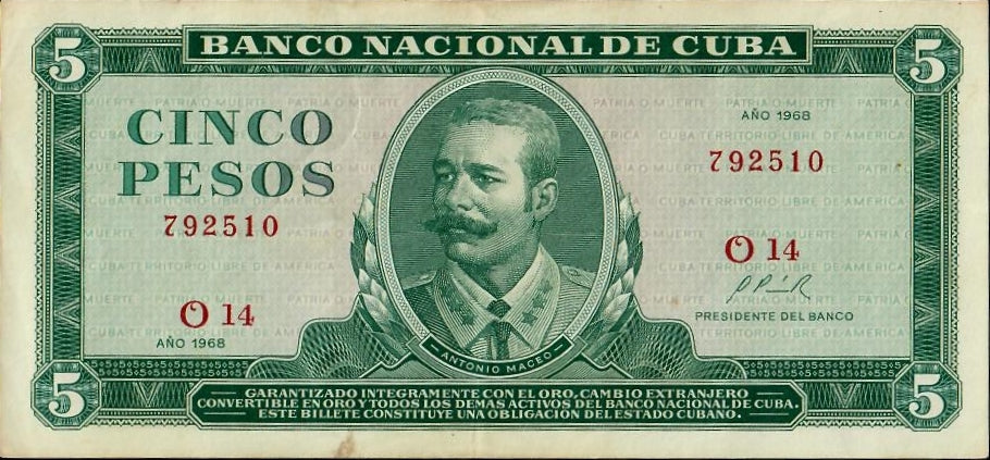 5 Pesos 1968