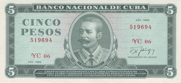 5 Pesos 1986