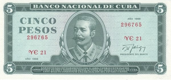 5 Pesos 1988