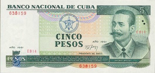 5 Pesos 1991