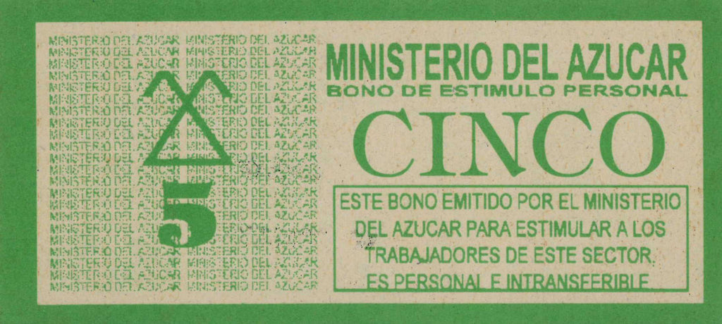 5 Pesos 1997-1998 MINAZ Bono de estimulo personal