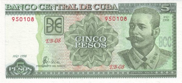 5 Pesos 1998