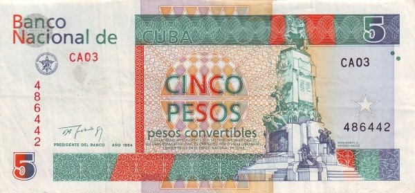 5 Pesos CUC 1994
