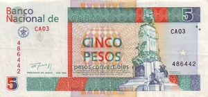 5 Pesos CUC 1994